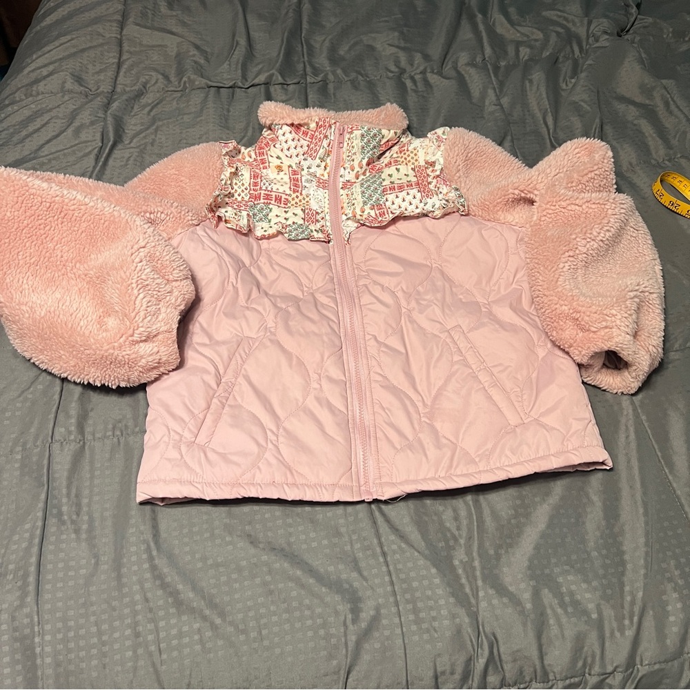 &merci En Merci pink jacket Patchwork Vibe Accents Womens size small
